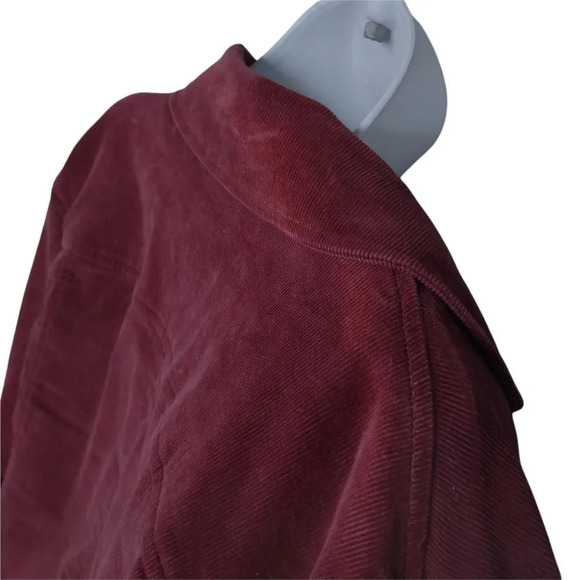 Sonoma Corduroy Button Down Jacket, Burgundy, L - Picture 7 of 7